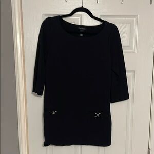 White House Black Market Size M Black Women's Long Tunic